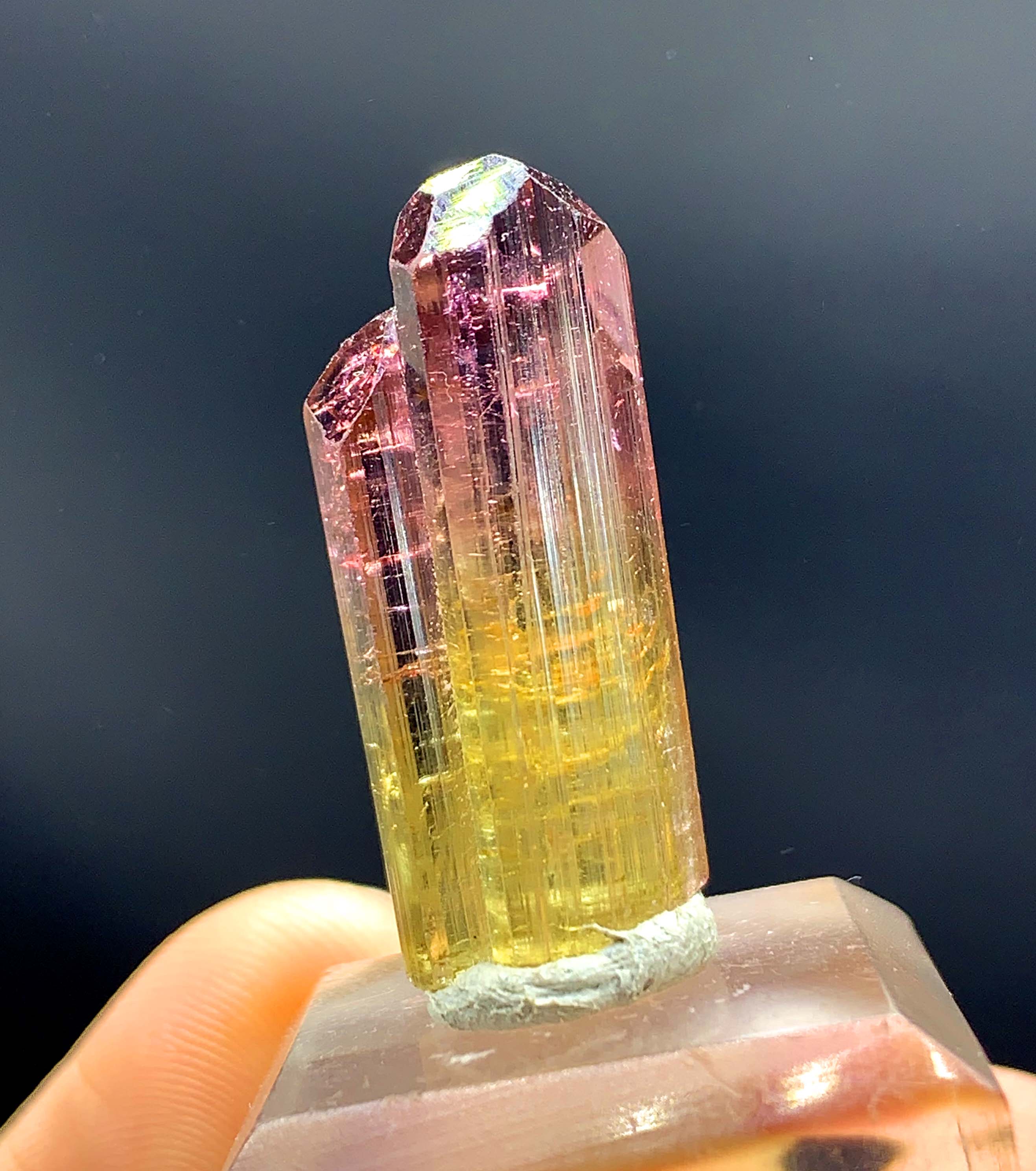 Natural Bicolor Tourmaline Crystal from Paprok Afghanistan - 26.45 carats