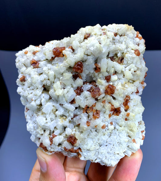 Red Spessartine Garnet Crystals on Matrix from Skardu Pakistan - 405 gram