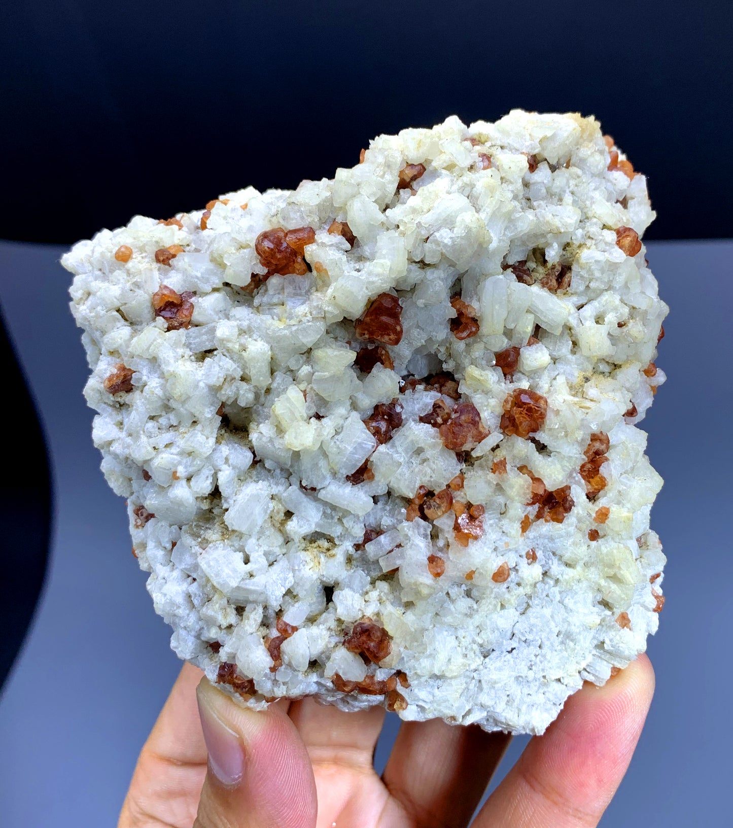 Red Spessartine Garnet Crystals on Matrix from Skardu Pakistan - 405 gram