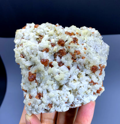 Red Spessartine Garnet Crystals on Matrix from Skardu Pakistan - 405 gram
