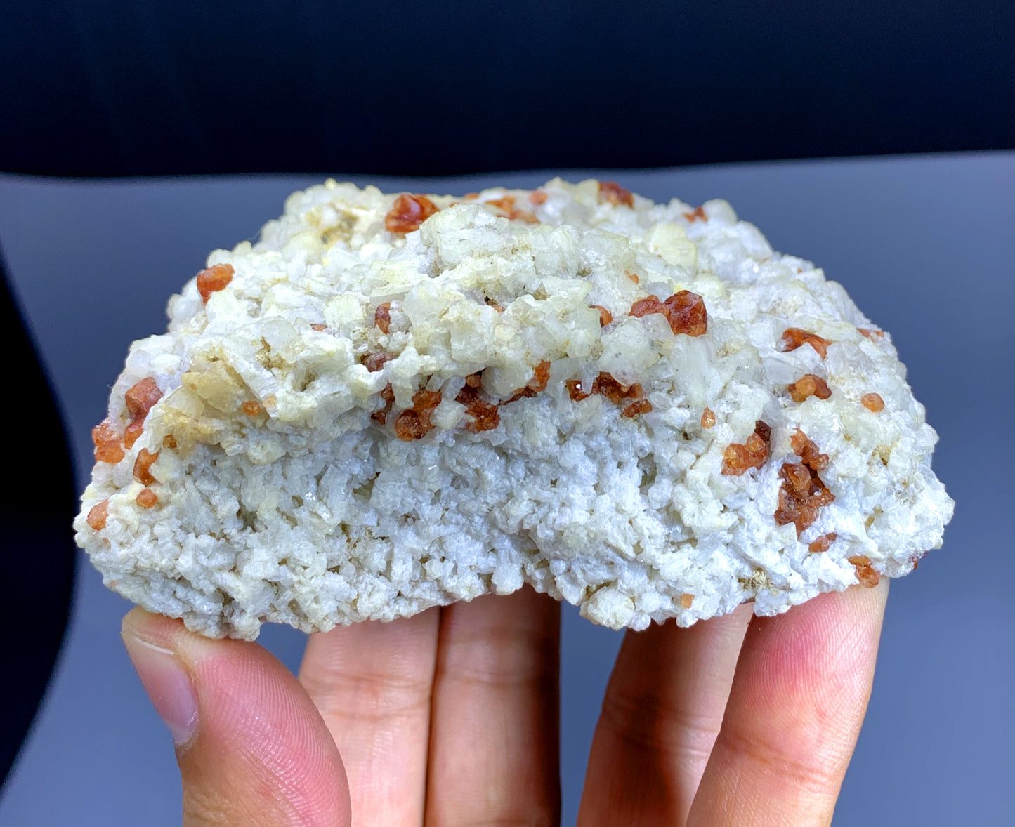 Red Spessartine Garnet Crystals on Matrix from Skardu Pakistan - 405 gram