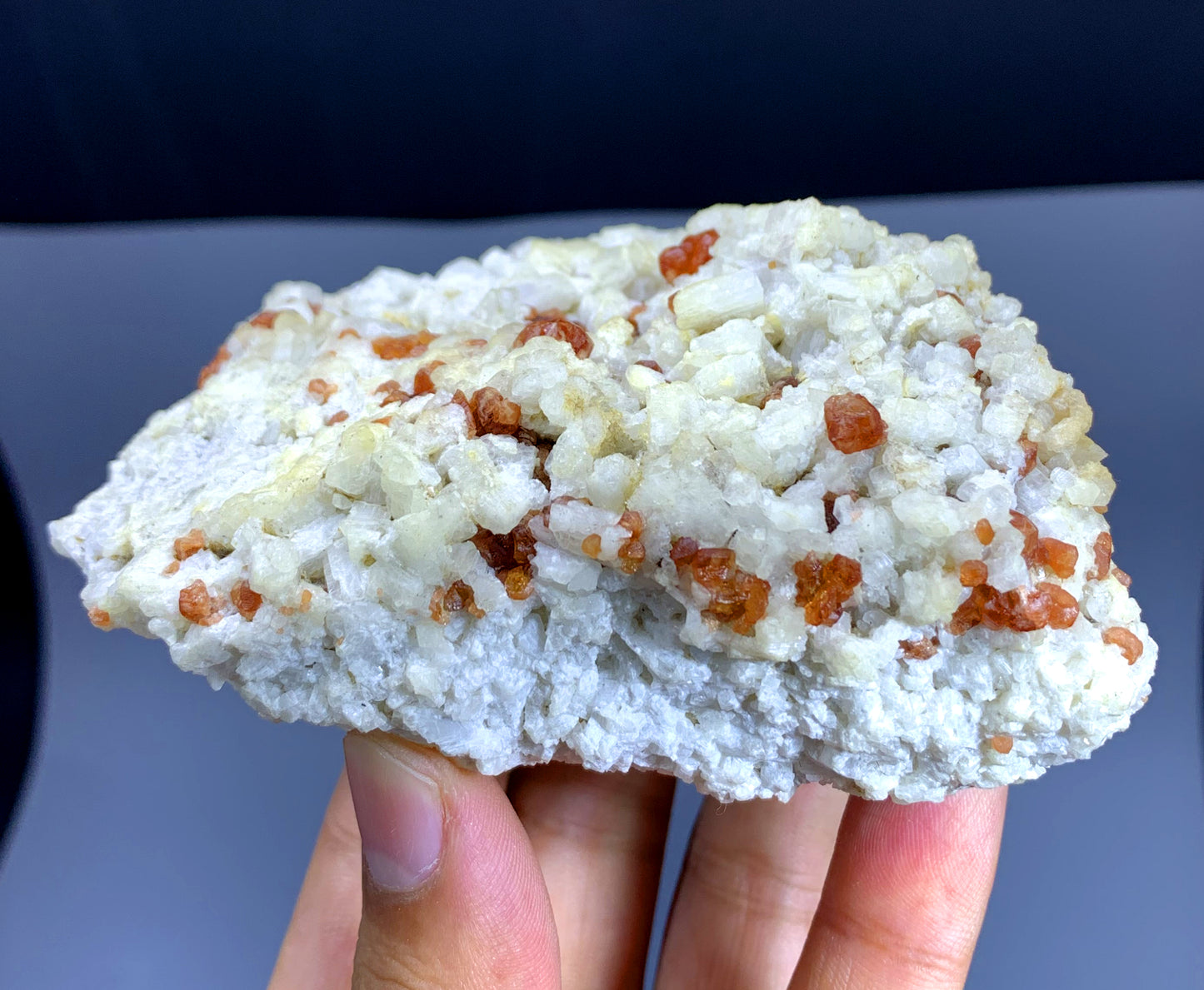 Red Spessartine Garnet Crystals on Matrix from Skardu Pakistan - 405 gram