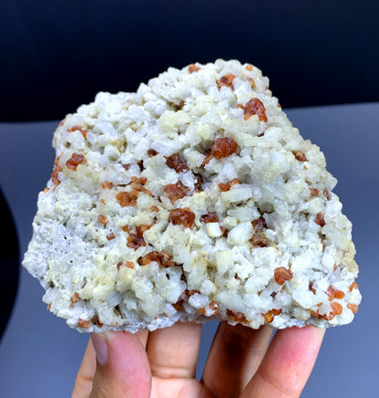 Red Spessartine Garnet Crystals on Matrix from Skardu Pakistan - 405 gram