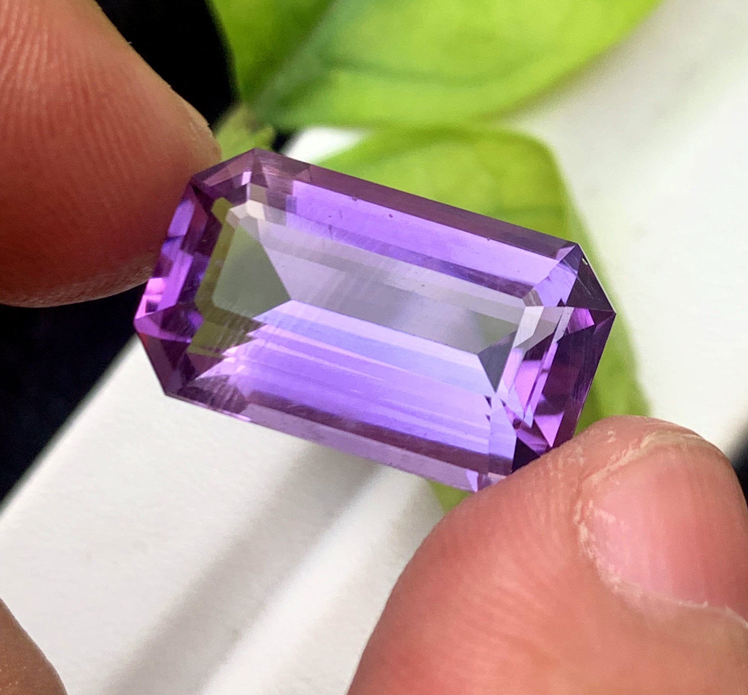 Emerald Cut Purple Amethyst Gemstone, Loose Gemstone, Amethyst Faceted Cut Stone for Jewelry Making - 13.00 CT