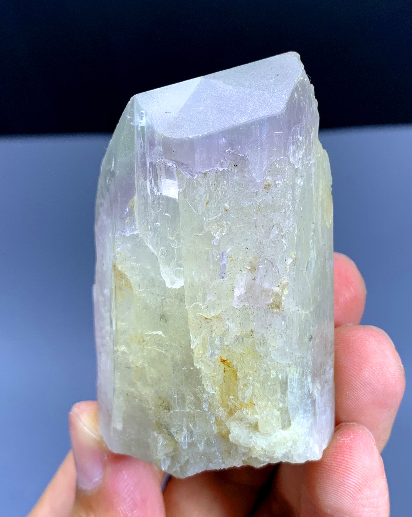 Natural Kunzite with Green Tourmaline from Afghanistan - 210 gram