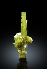 Lush Green Tourmaline Cluster with Rare Vitaniemiite from Chapu Mine Skardu Pakistan - 34 gram