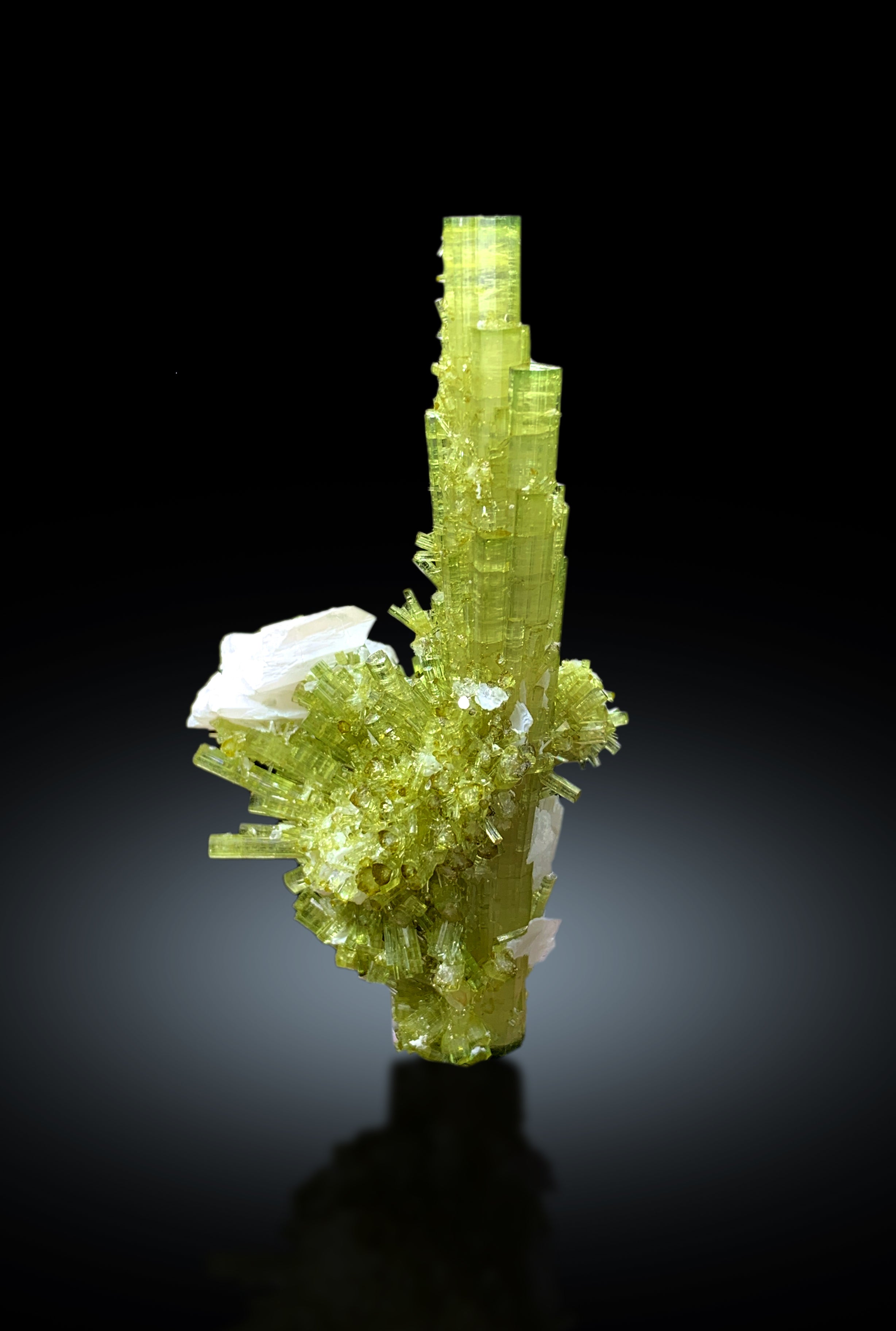 Lush Green Tourmaline Cluster with Rare Vitaniemiite from Chapu Mine Skardu Pakistan - 34 gram