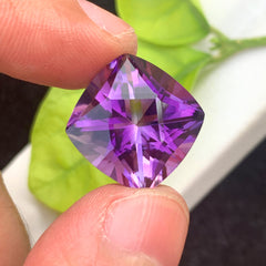 Fancy Asscher Cut Purple Color Amethyst Gemstone, Loose Gemstone, Amethyst Faceted Cut Stone for Jewelry Making - 16.00 CT