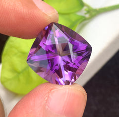 Fancy Asscher Cut Purple Color Amethyst Gemstone, Loose Gemstone, Amethyst Faceted Cut Stone for Jewelry Making - 16.00 CT