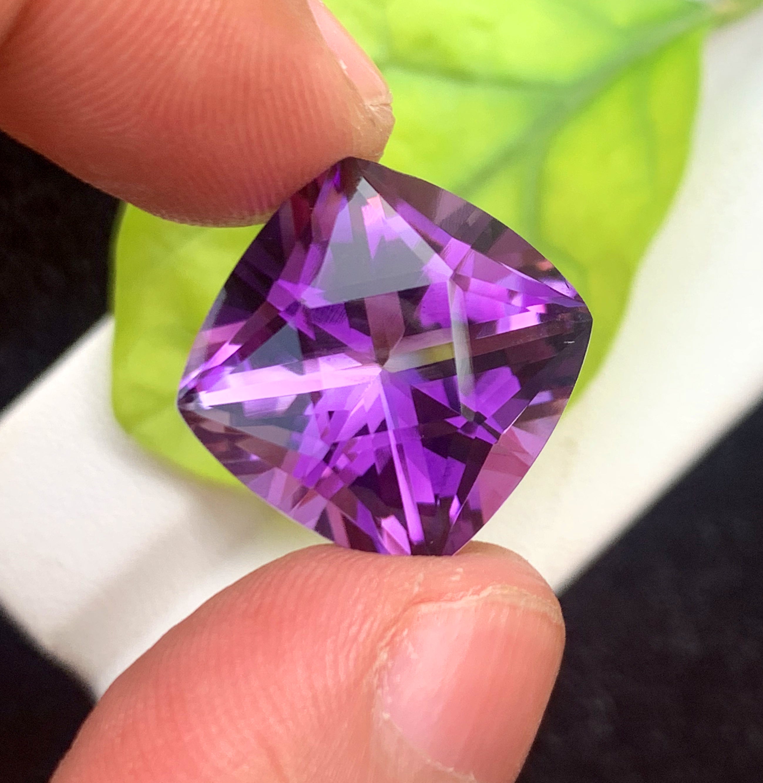 Fancy Asscher Cut Purple Color Amethyst Gemstone, Loose Gemstone, Amethyst Faceted Cut Stone for Jewelry Making - 16.00 CT