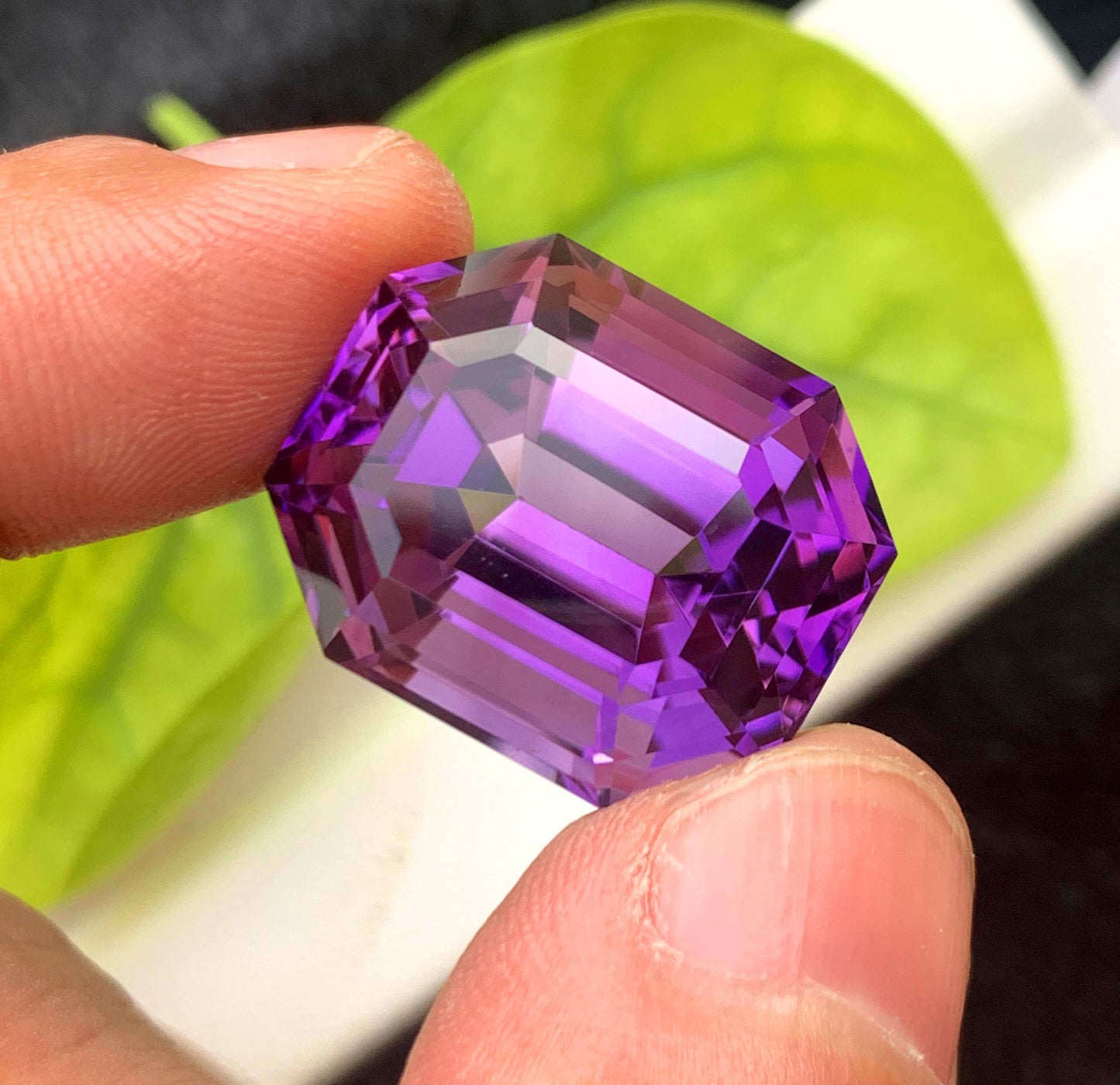 Octagon Cut Purple Color Amethyst Gemstone, Loose Gemstone, Amethyst Faceted Cut Stone for Jewelry Making, Gemstone Jewelry - 35.60 CT