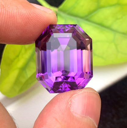 Octagon Cut Purple Color Amethyst Gemstone, Loose Gemstone, Amethyst Faceted Cut Stone for Jewelry Making, Gemstone Jewelry - 35.60 CT