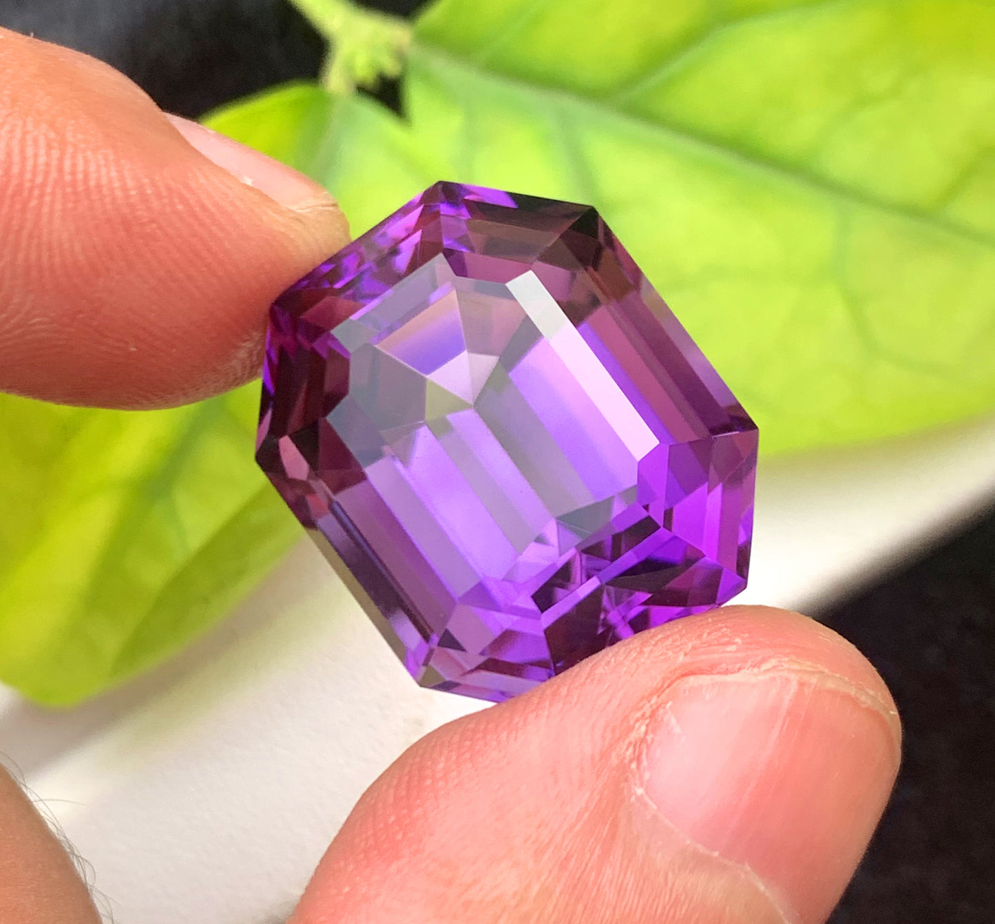 Octagon Cut Purple Color Amethyst Gemstone, Loose Gemstone, Amethyst Faceted Cut Stone for Jewelry Making, Gemstone Jewelry - 35.60 CT