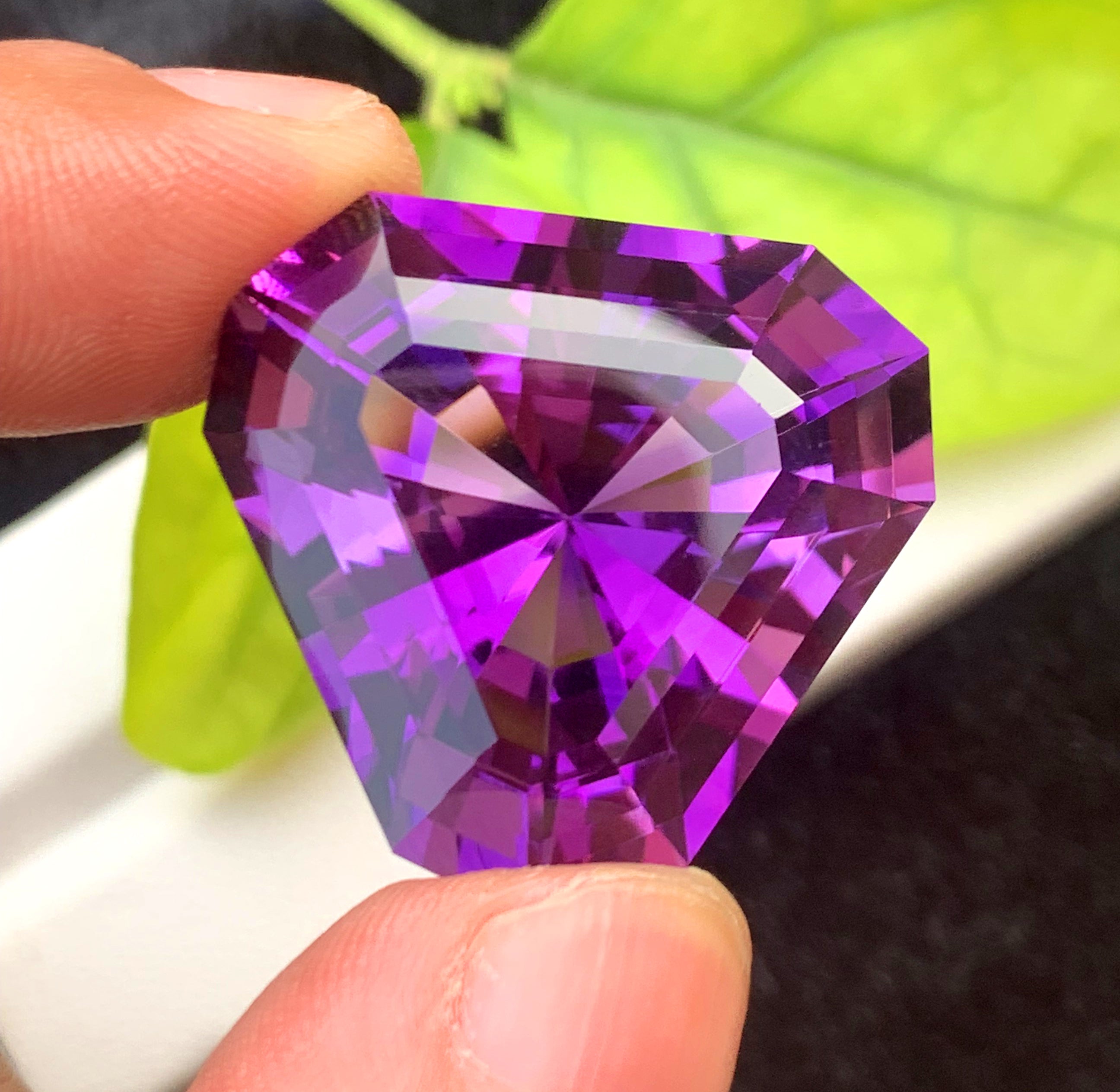 Triangle Shape Purple Color Amethyst Gemstone, Loose Gemstone, Amethyst Faceted Cut Stone for Jewelry Making, Gemstone Jewelry - 57.10 CT