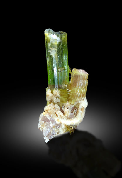 Natural Watermelon Tourmaline Crystals with Lepidolite, Tourmaline Specimen, Tourmaline from Paprok Afghanistan - 14 gram