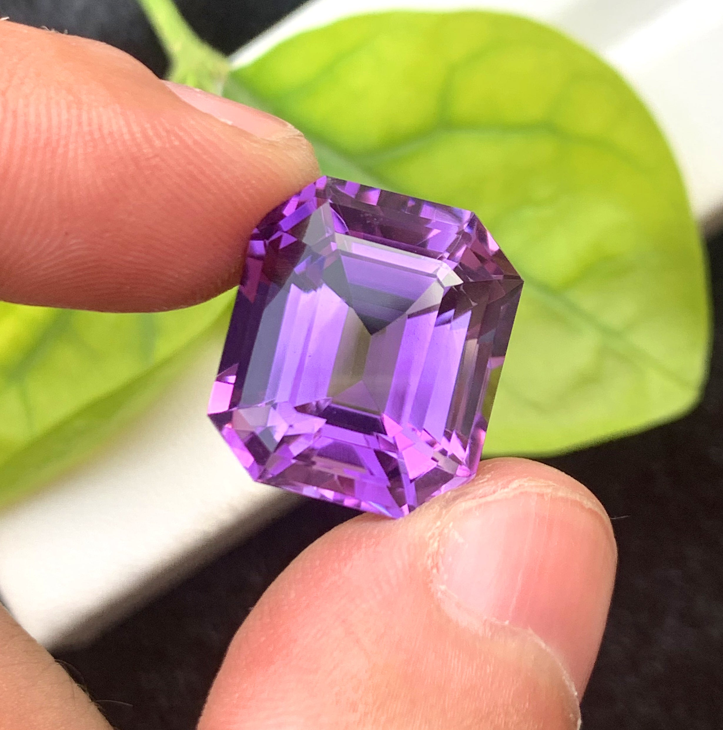 Octagon Cut Purple Amethyst Gemstone, Loose Gemstone, Amethyst Faceted Cut Stone for Jewelry Making, Gemstone Jewelry - 19.60 CT