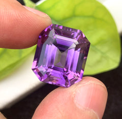 Octagon Cut Purple Amethyst Gemstone, Loose Gemstone, Amethyst Faceted Cut Stone for Jewelry Making, Gemstone Jewelry - 19.60 CT