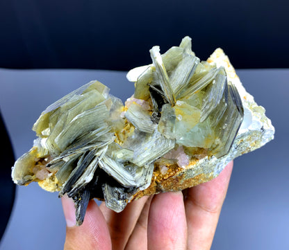 Fluorite with Apatite on Muscovite from Pakistan - 325 gram