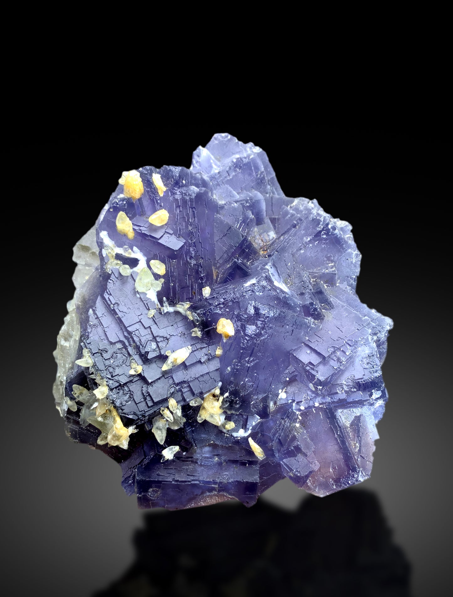 Natural Purple Phantom Fluorite with Calcite from Baluchistan Pakistan - 853 gram