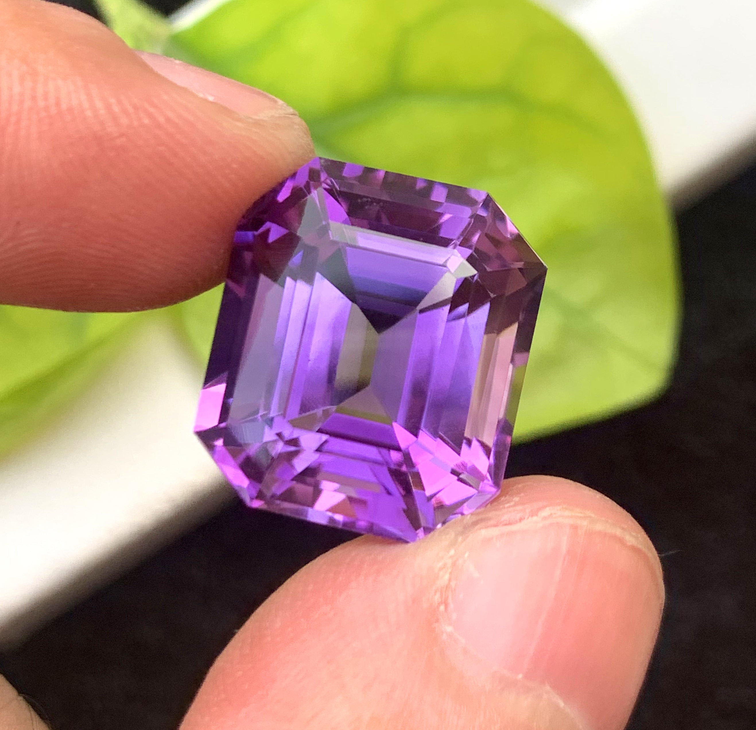 Octagon Cut Purple Amethyst Gemstone, Loose Gemstone, Amethyst Faceted Cut Stone for Jewelry Making, Gemstone Jewelry - 19.60 CT