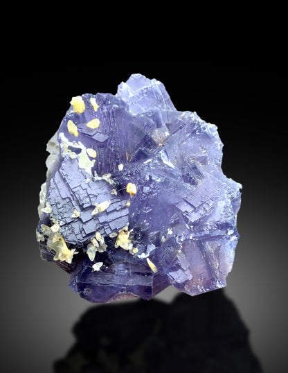 Natural Purple Phantom Fluorite with Calcite from Baluchistan Pakistan - 853 gram
