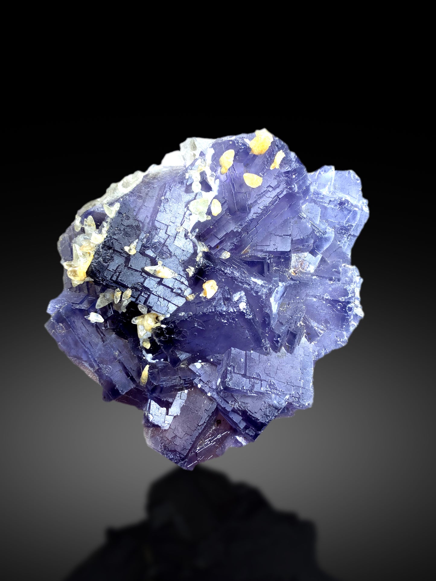 Natural Purple Phantom Fluorite with Calcite from Baluchistan Pakistan - 853 gram