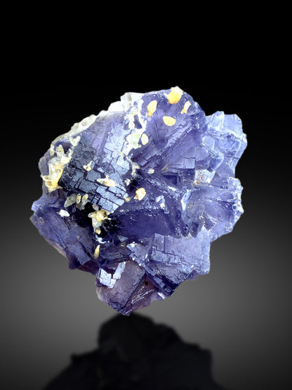 Natural Purple Phantom Fluorite with Calcite from Baluchistan Pakistan - 853 gram