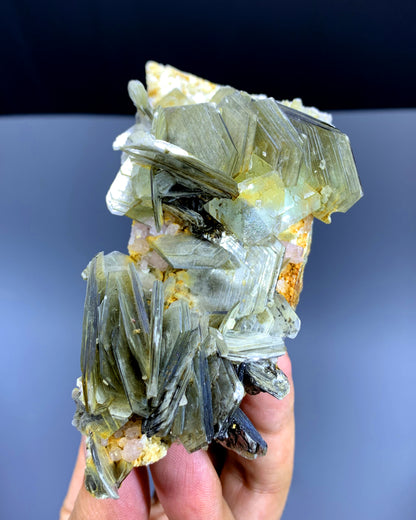 Fluorite with Apatite on Muscovite from Pakistan - 325 gram