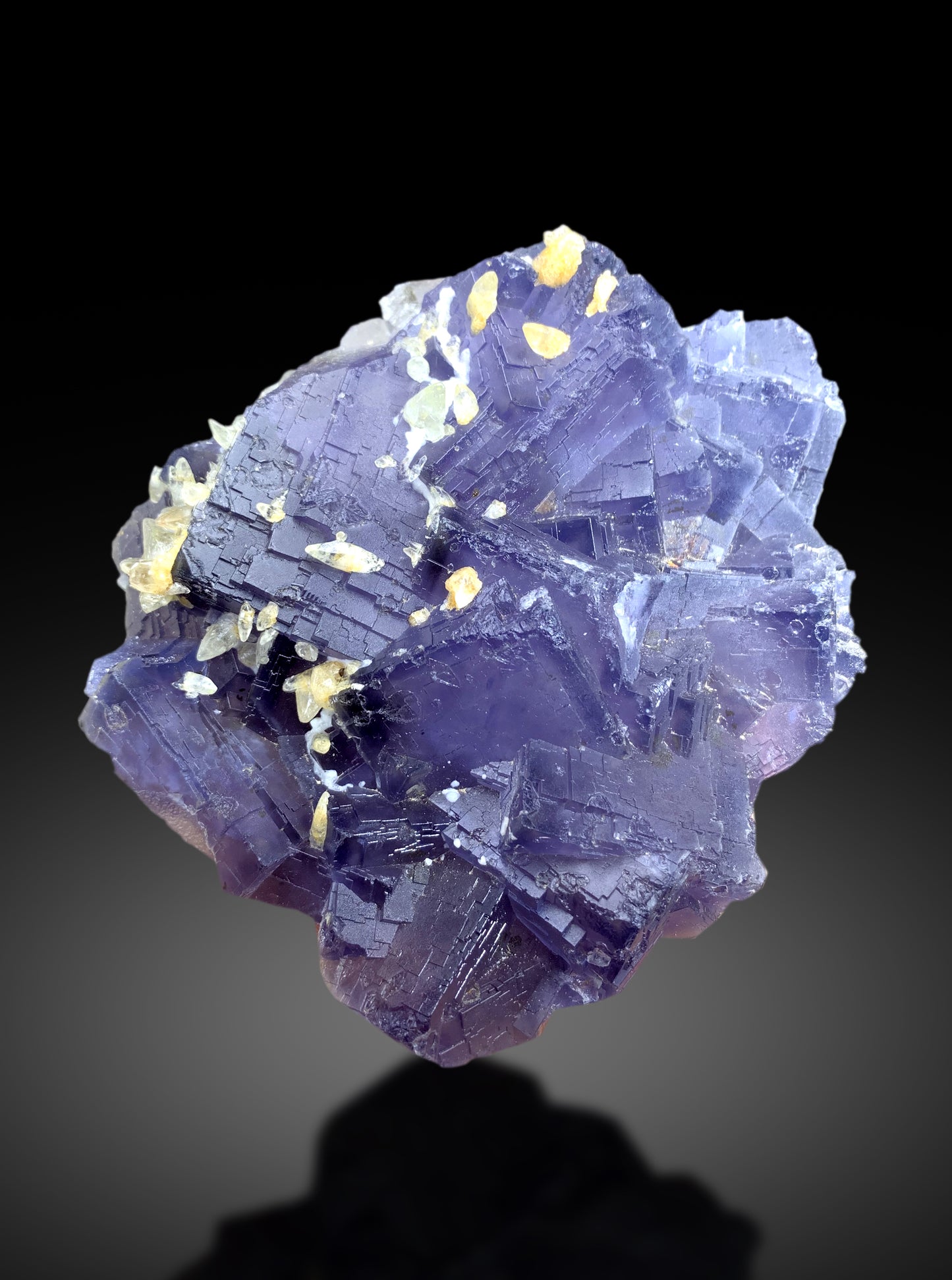 Natural Purple Phantom Fluorite with Calcite from Baluchistan Pakistan - 853 gram