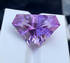 Trillion Cut Purple Amethyst Gemstone, Loose Gemstone, Amethyst Faceted Cut Stone for Jewelry Making, Gemstone Jewelry - 23.65 CT