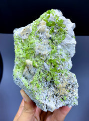 Green Titanite Sphene Cluster on Matrix from Skardu Pakistan - 636 gram