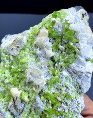 Green Titanite Sphene Cluster on Matrix from Skardu Pakistan - 636 gram