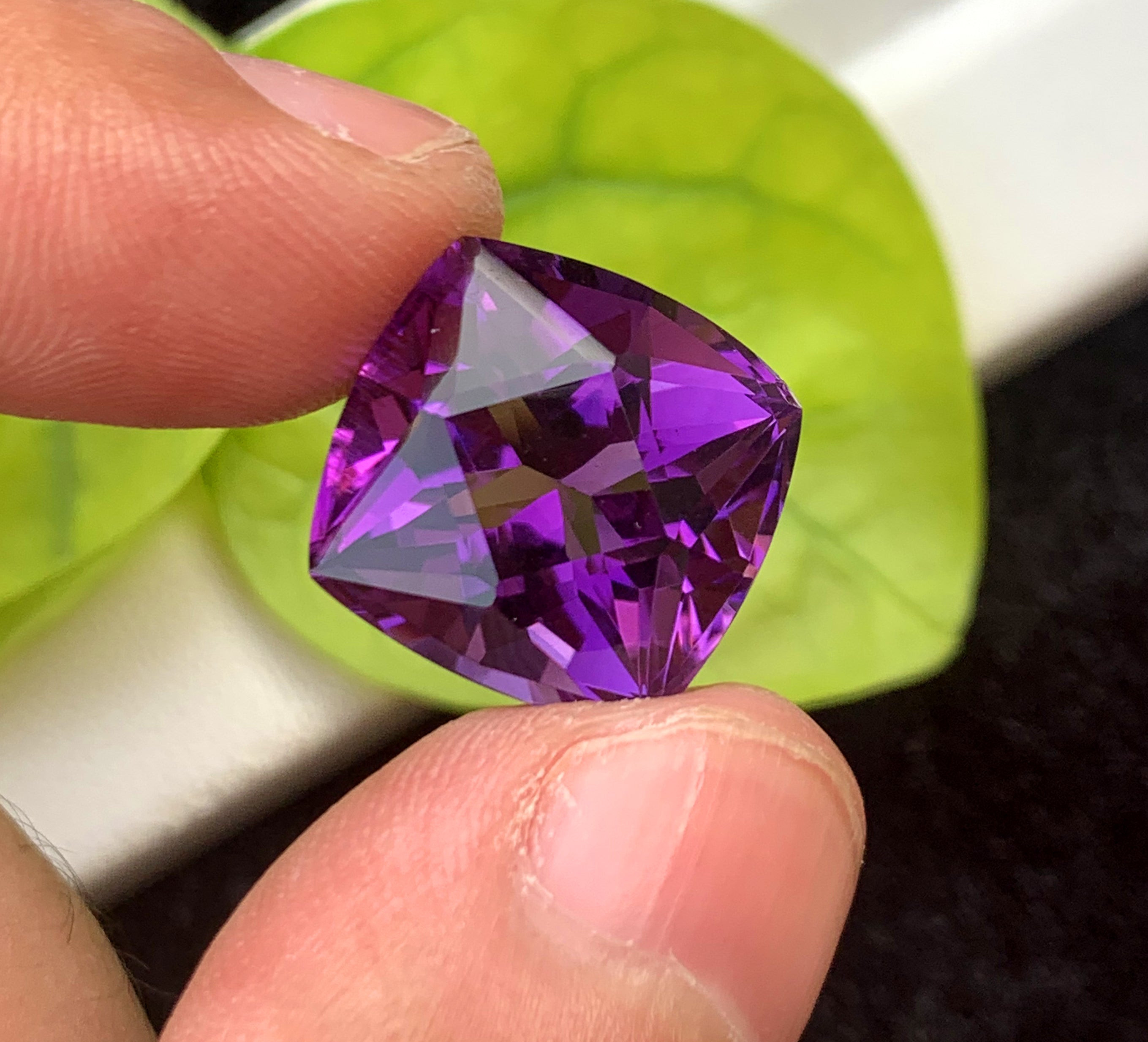 Fancy Cut Purple Color Amethyst Gemstone, Loose Gemstone - 14.95 CT