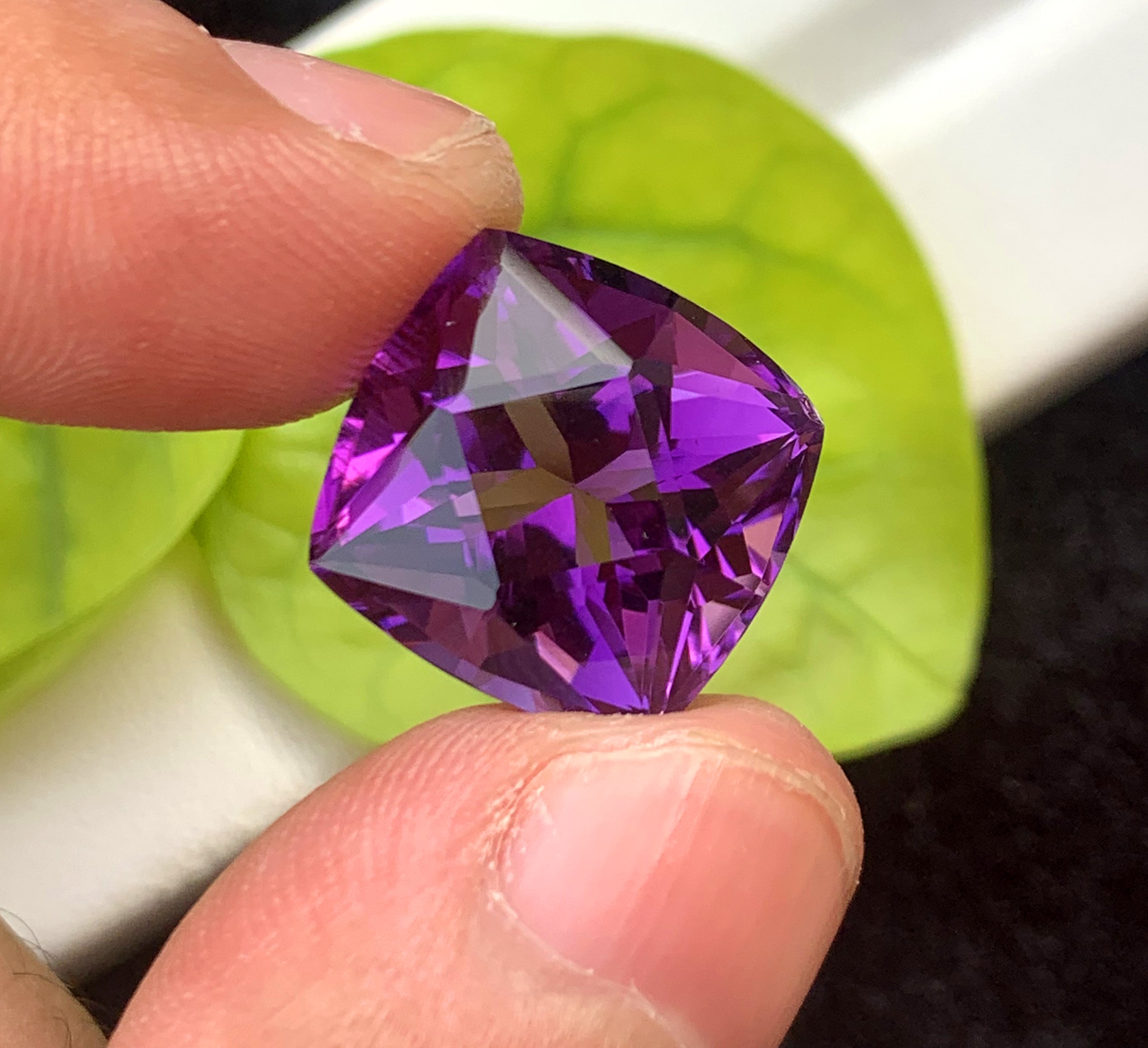 Fancy Cut Purple Color Amethyst Gemstone, Loose Gemstone - 14.95 CT