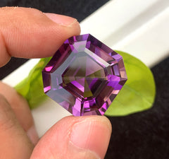 Asscher Cut Purple Amethyst Gemstone, Loose Gemstone - 39.25 CT