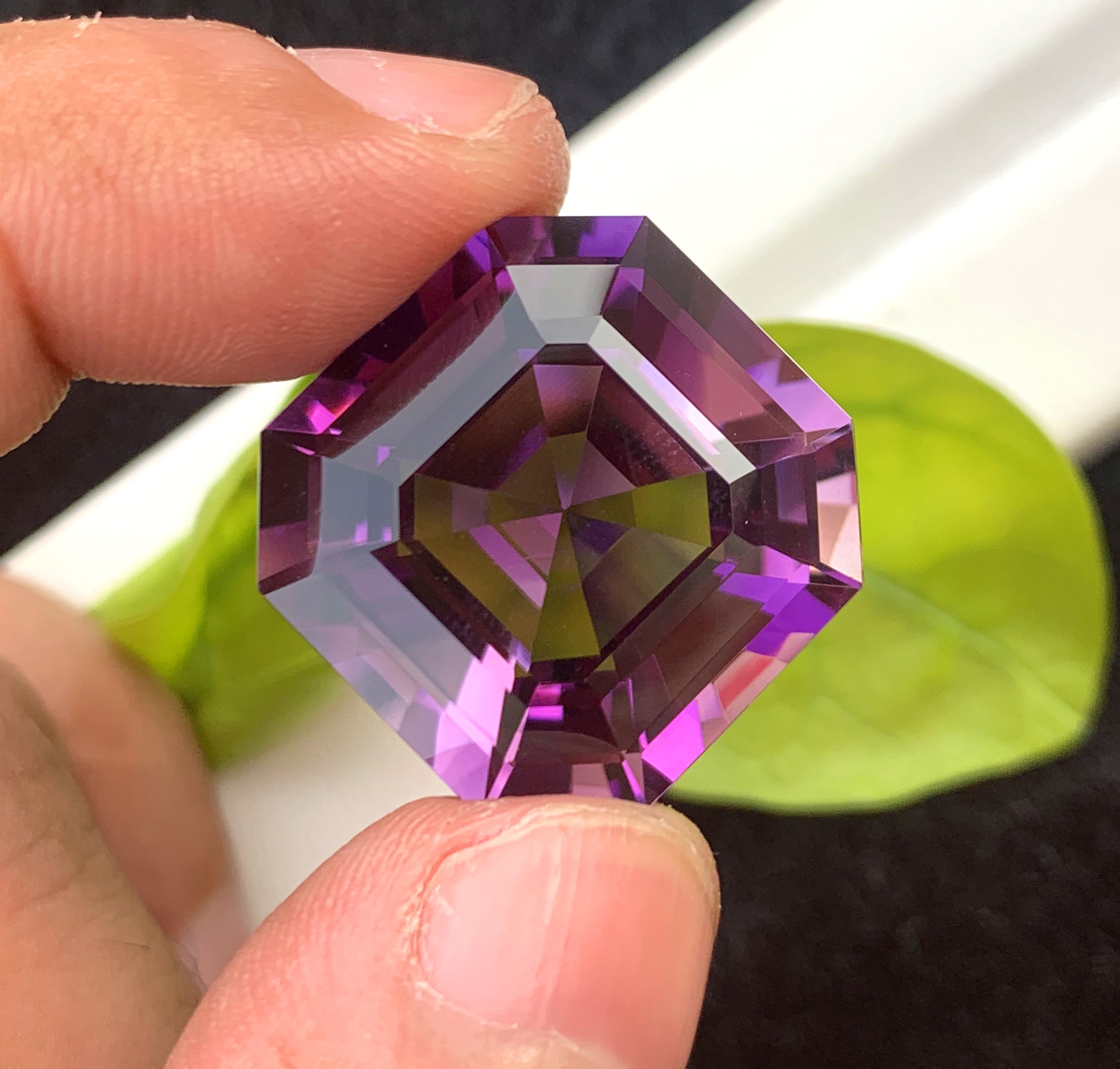 Asscher Cut Purple Amethyst Gemstone, Loose Gemstone - 39.25 CT