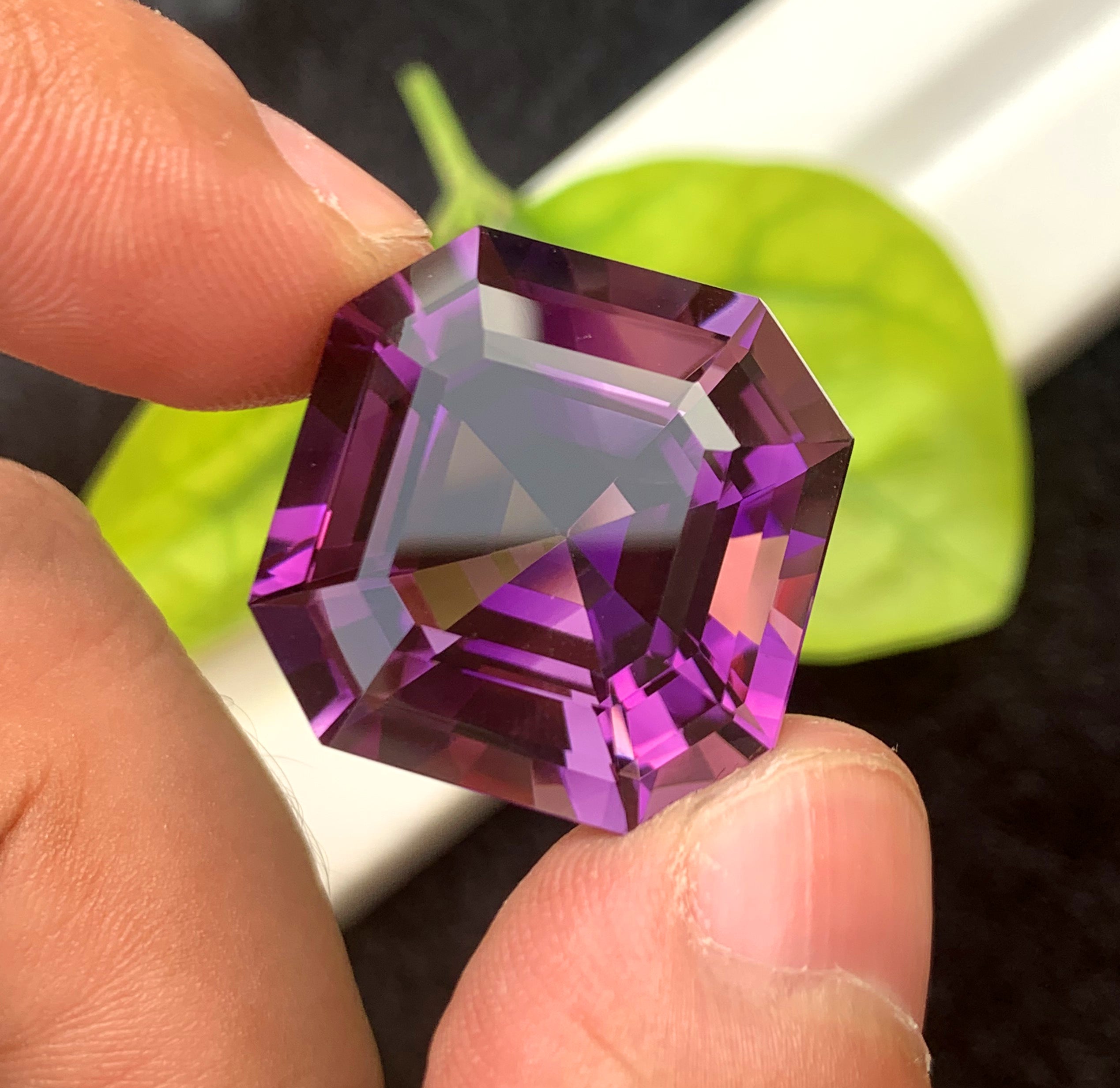 Asscher Cut Purple Amethyst Gemstone, Loose Gemstone - 39.25 CT