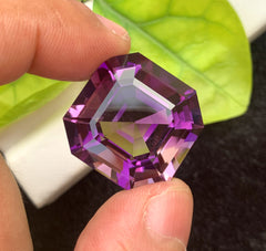 Asscher Cut Purple Amethyst Gemstone, Loose Gemstone - 39.25 CT