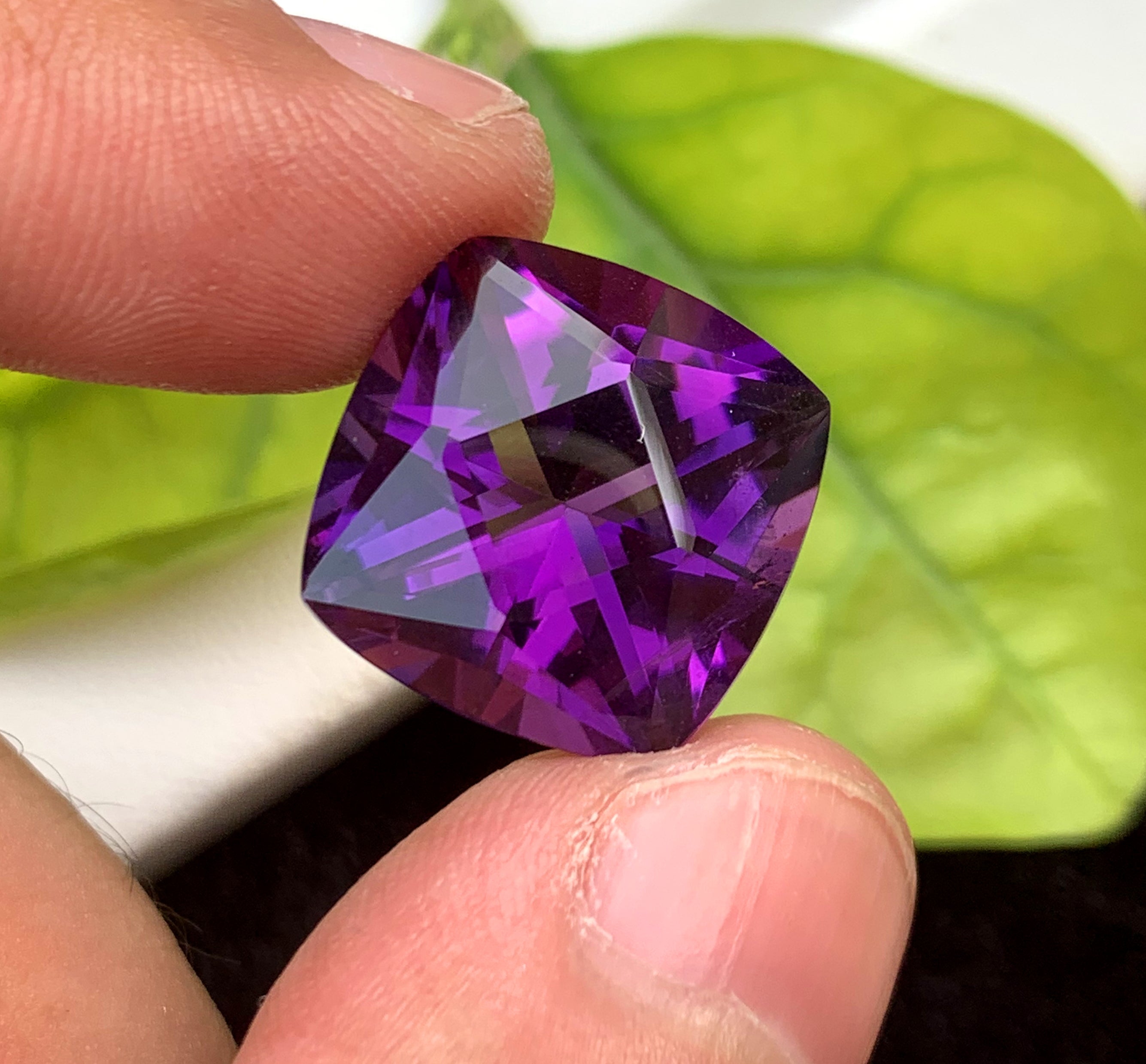 Fancy Cut Purple Amethyst Gemstone, Loose Gemstone - 15.20 CT