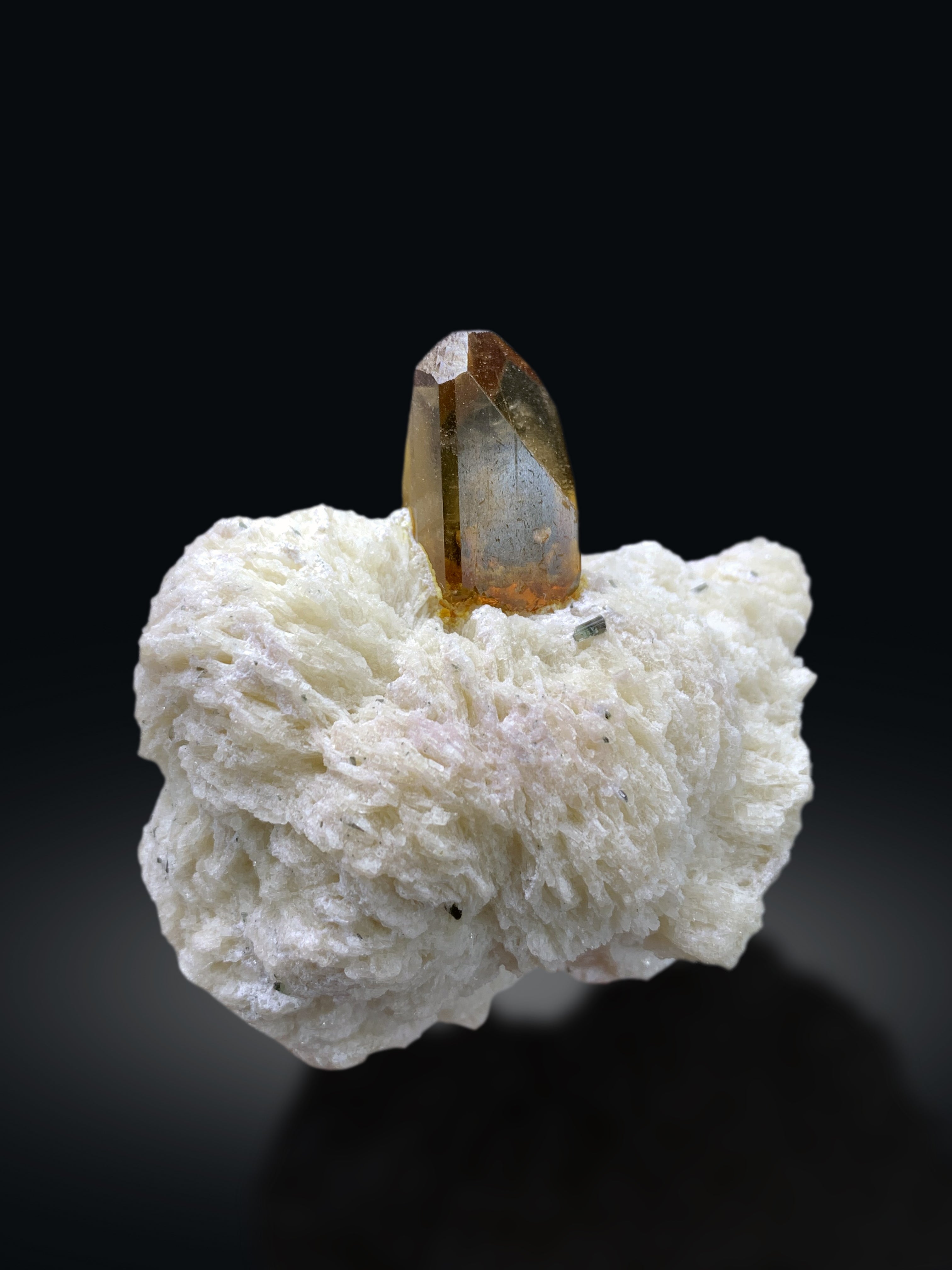 Topaz Crystal on albite from Pakistan - 248 gram
