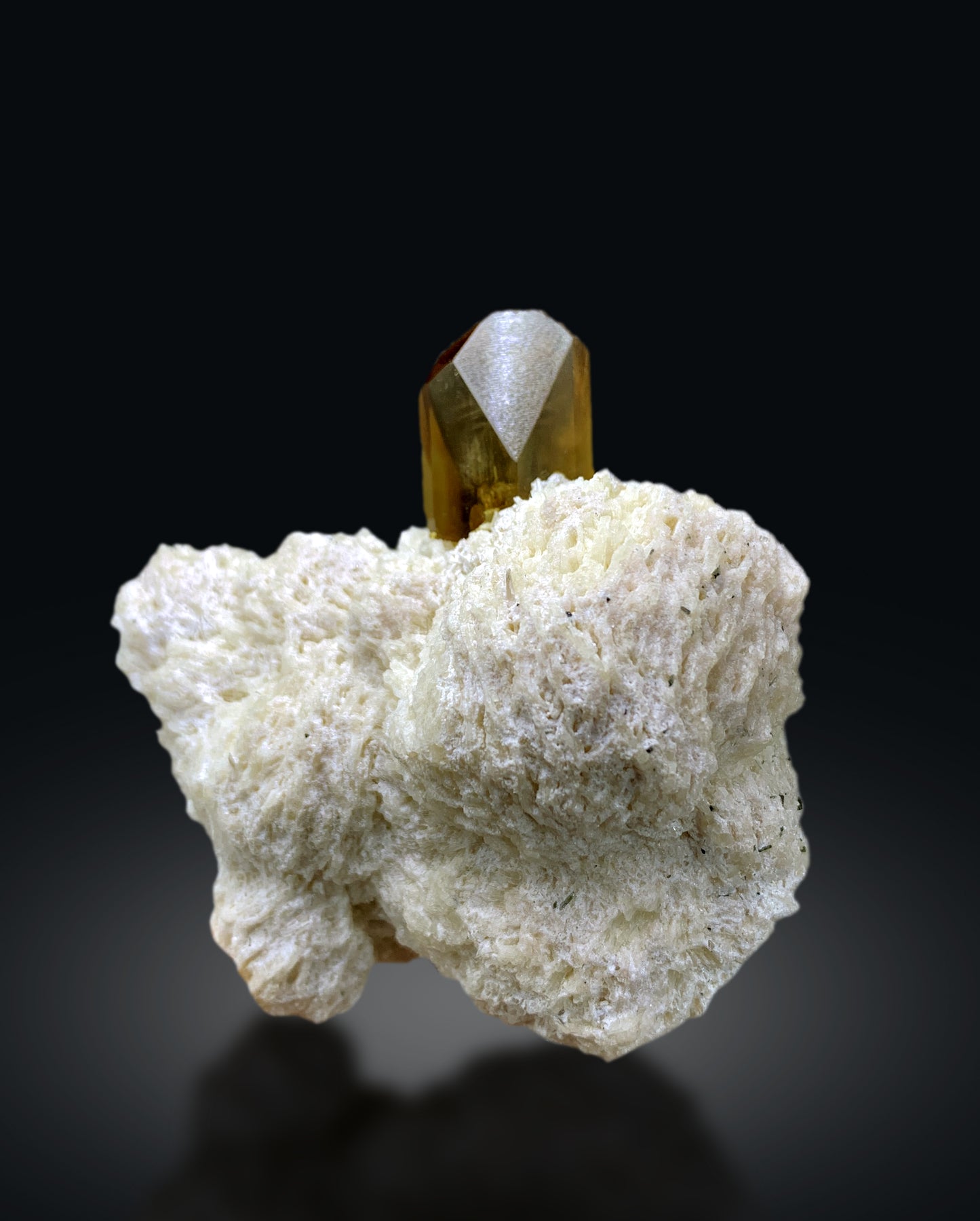 Topaz Crystal on albite from Pakistan - 248 gram