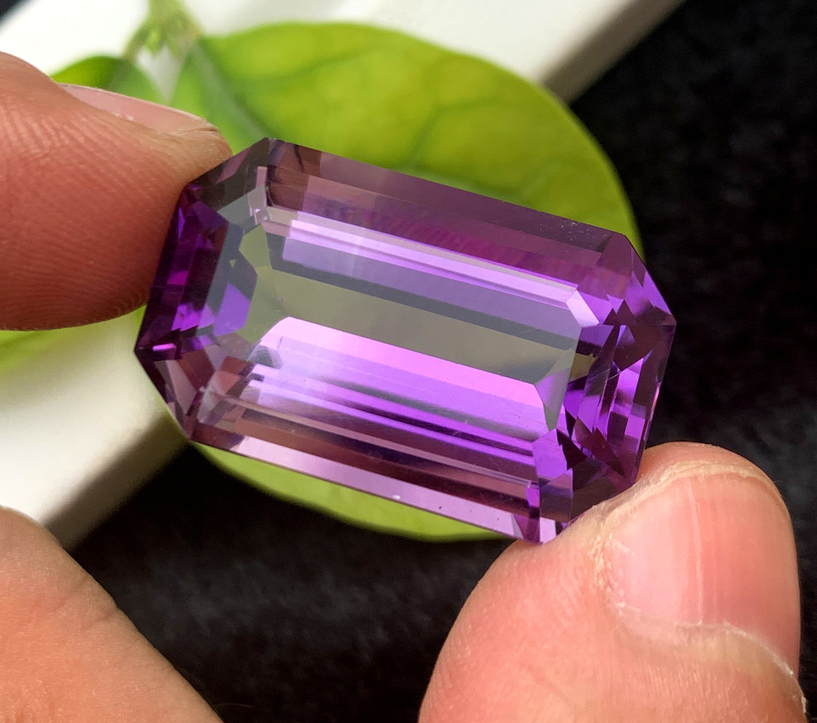 Emerald Cut Purple Amethyst Gemstone, Loose Gemstone - 38.45 CT