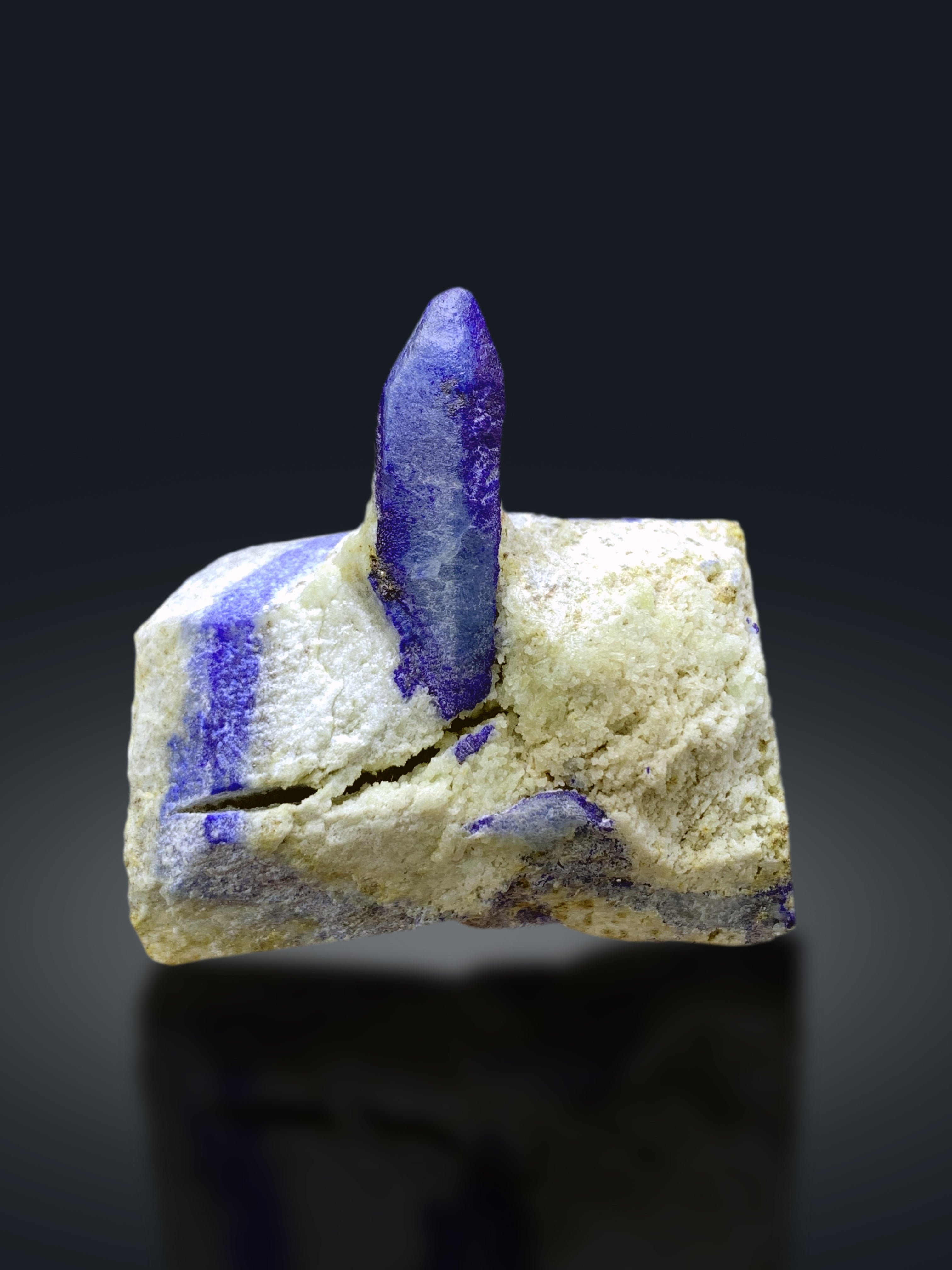 Rare Blue Afghanite on Matrix from Afghanistan - 118 gram