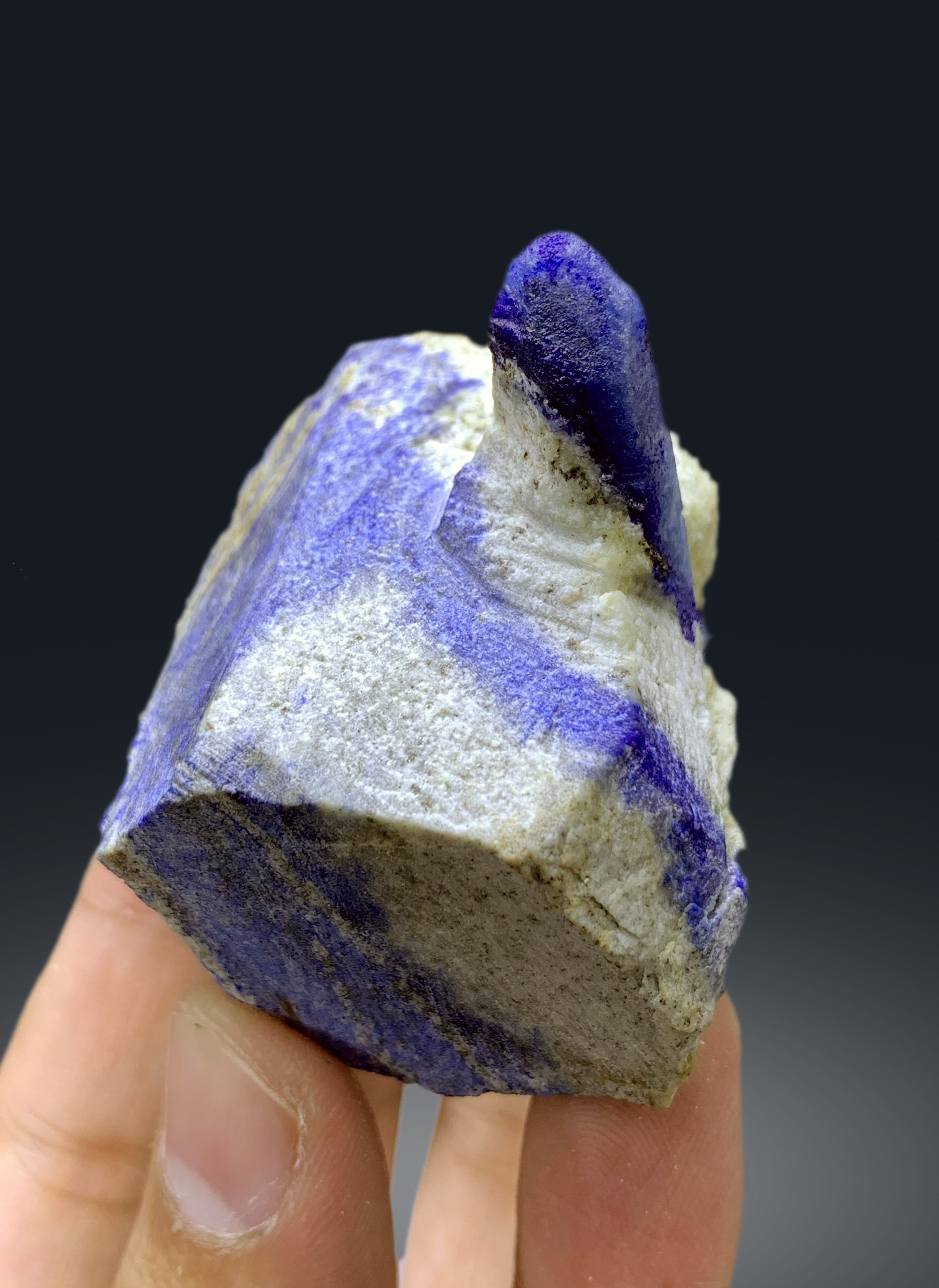 Rare Blue Afghanite on Matrix from Afghanistan - 118 gram