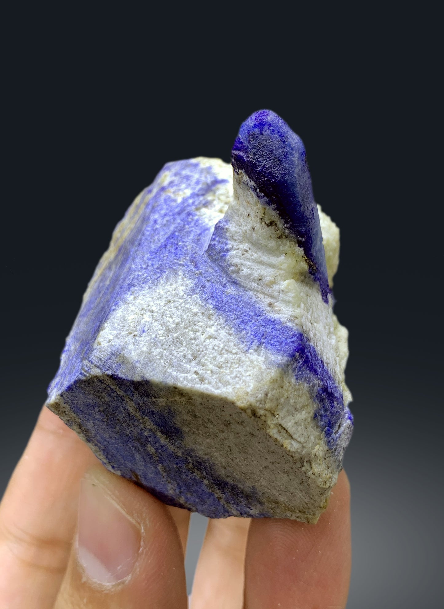 Rare Blue Afghanite on Matrix from Afghanistan - 118 gram