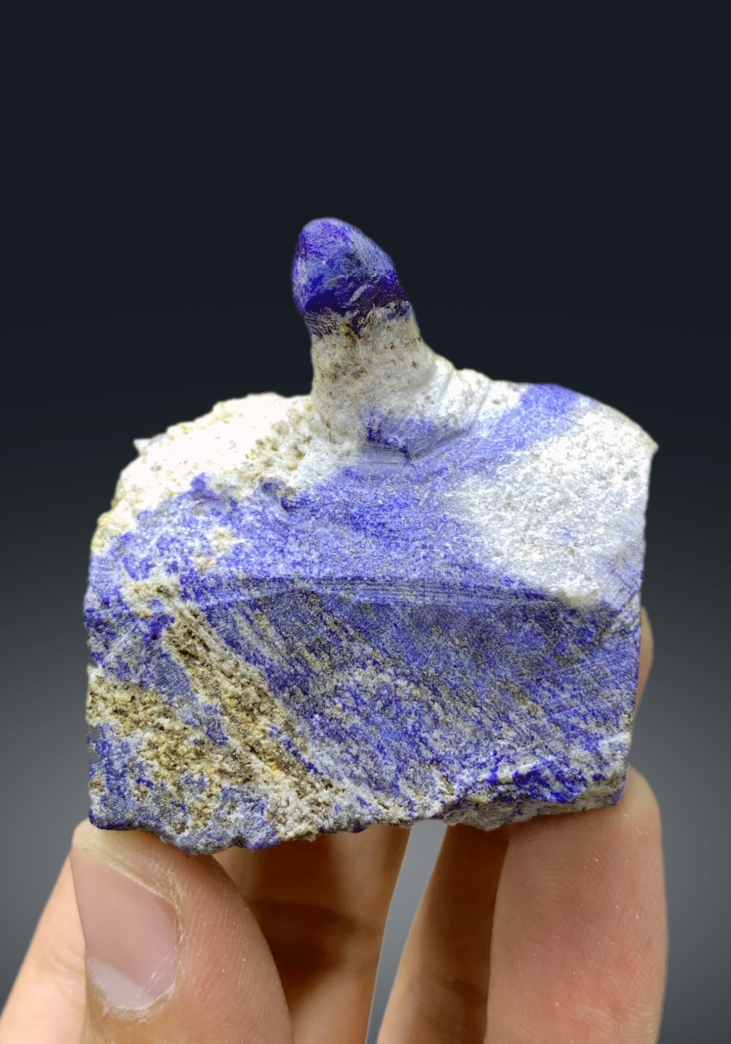 Rare Blue Afghanite on Matrix from Afghanistan - 118 gram