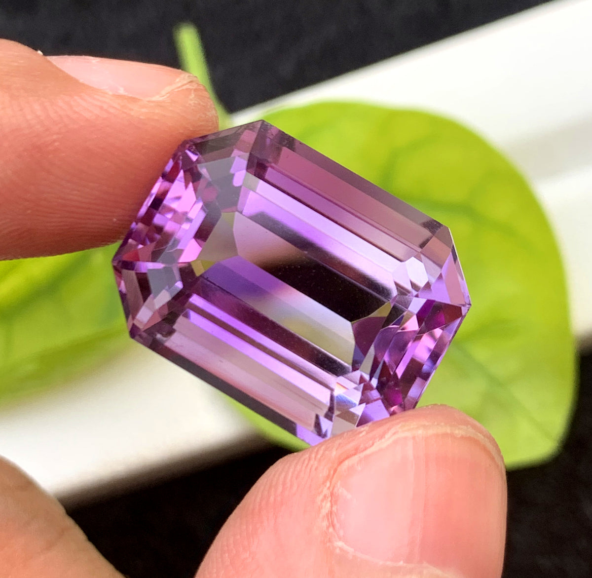 Octagon Cut Purple Amethyst Gemstone, Loose Gemstone - 30.90 CT