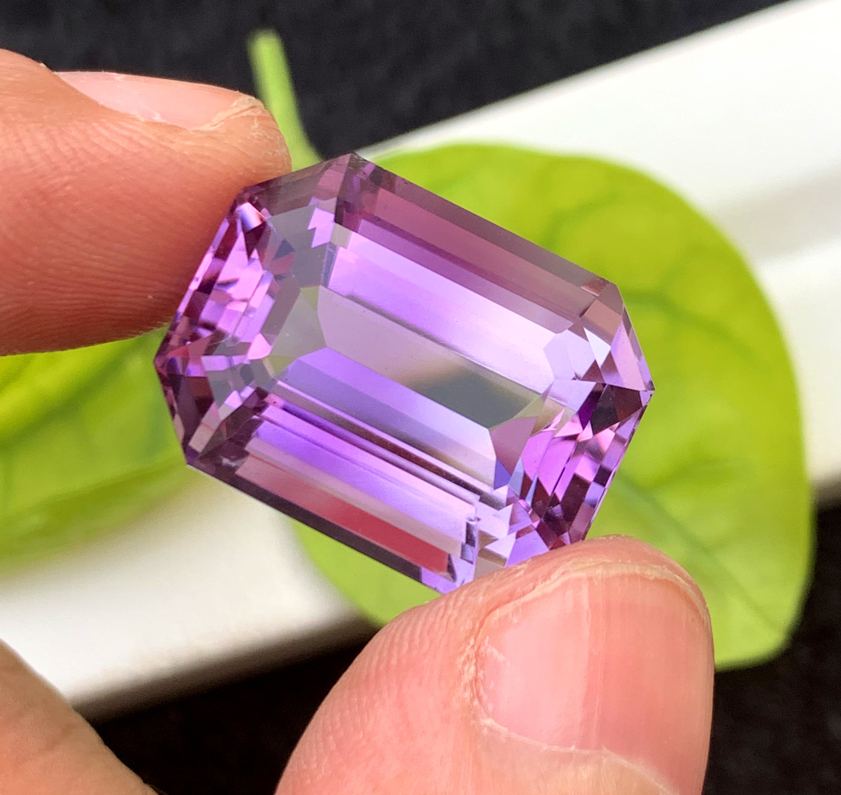 Octagon Cut Purple Amethyst Gemstone, Loose Gemstone - 30.90 CT