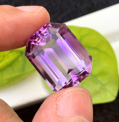 Octagon Cut Purple Amethyst Gemstone, Loose Gemstone - 30.90 CT