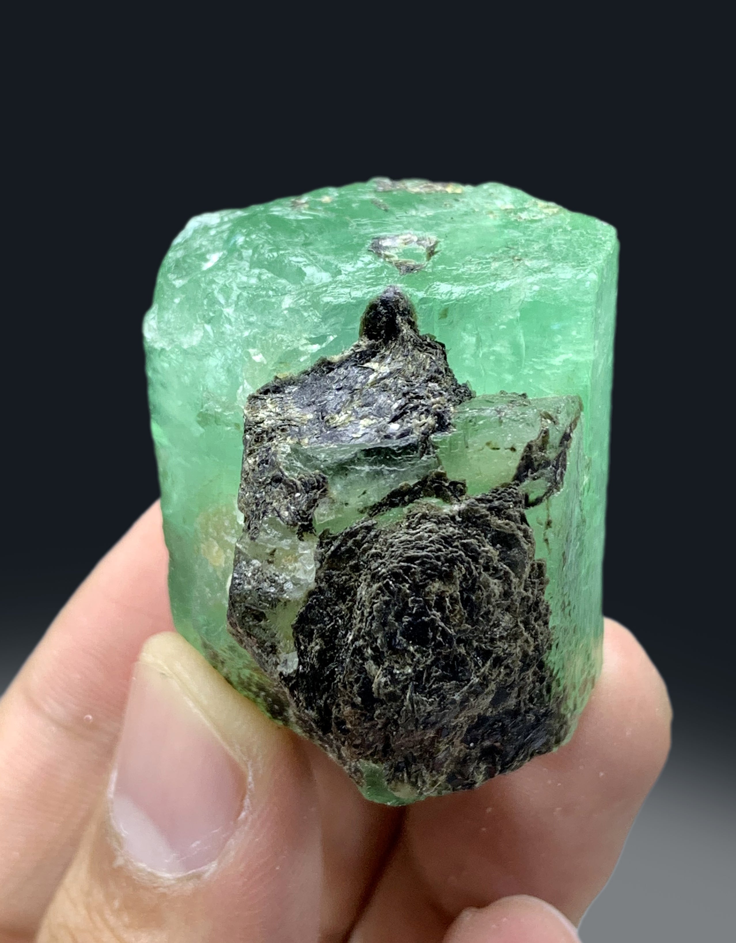 Natural Green color Emerald Crystal from Chitral Pakistan - 52 gram